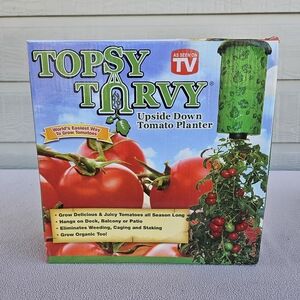 Topsy Turvy Upside Down Tomato Planter Small Space Patio Garden Compact Hanging